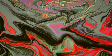 Obraz premium Exploring the Magic of Liquid Art in Oil Paint