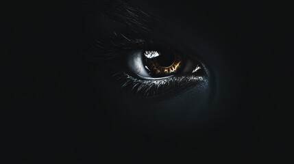 A Close Up Of A Dark Eye With Golden Iris