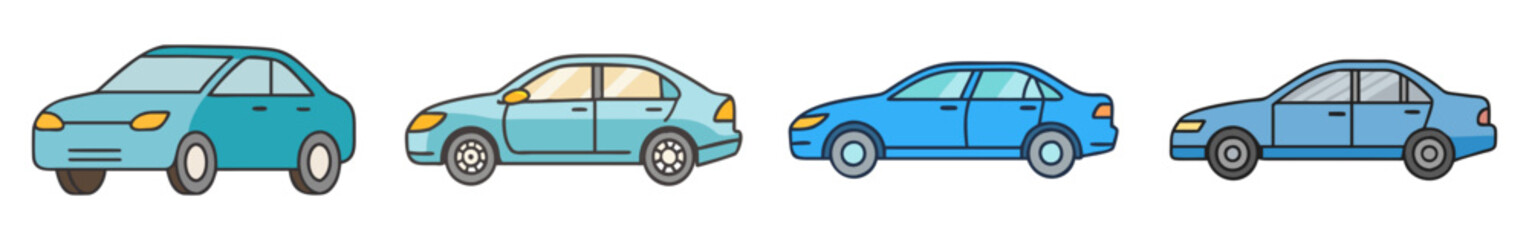 sedan vector icon, vehicles vector illustration - simple illustration of sedan perfect for logos, and vehicles-themed designs.