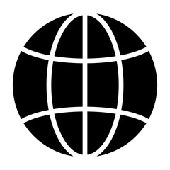 Globe Glyph Icon Design