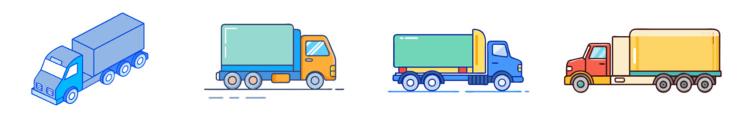 semi truck vector icon, vehicles vector illustration - simple illustration of semi truck perfect for logos, and vehicles-themed designs.