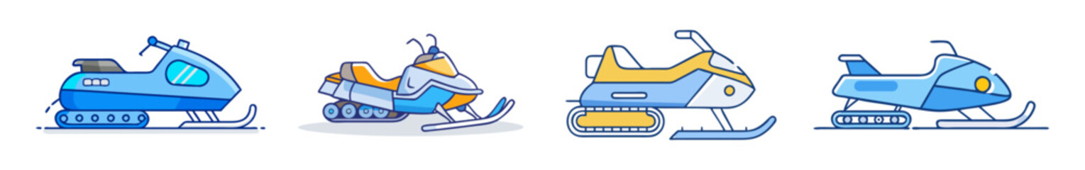 snowmobile vector icon, vehicles vector illustration - simple illustration of snowmobile perfect for logos, and vehicles-themed designs.