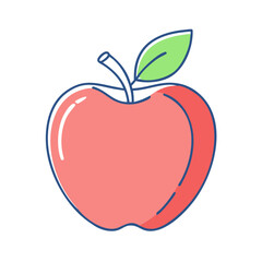 apple vector icon, fruit vector illustration - simple illustration of apple perfect for logos, and fruit-themed designs.