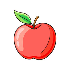 apple vector icon, fruit vector illustration - simple illustration of apple perfect for logos, and fruit-themed designs.