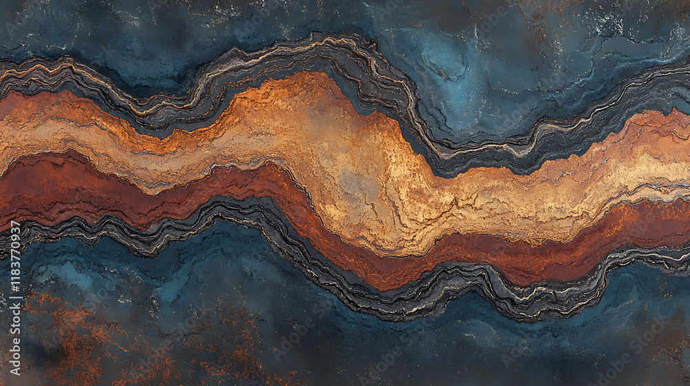 Aufkleber layered rock strata background texture with a high level of detail and variations in color and stria
