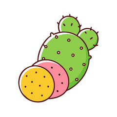 indian fig prickly pear vector icon, fruit vector illustration - simple illustration of indian fig prickly pear perfect for logos, and fruit-themed designs.