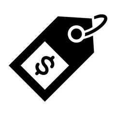 Price Tag Glyph Icon Design