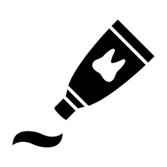 Tooth Paste Glyph Icon Design
