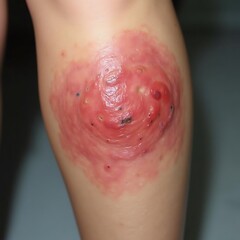 Bullous Impetigo: A Detailed Close-up Image of a Skin Infection