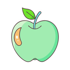 kei apple vector icon, fruit vector illustration - simple illustration of kei apple perfect for logos, and fruit-themed designs.