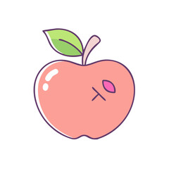 kei apple vector icon, fruit vector illustration - simple illustration of kei apple perfect for logos, and fruit-themed designs.