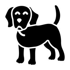 Dog Glyph Icon Design