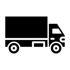 Lorry Glyph Icon Design
