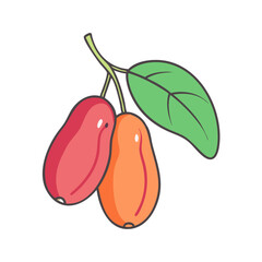 miracle vector icon, fruit vector illustration - simple illustration of miracle perfect for logos, and fruit-themed designs.