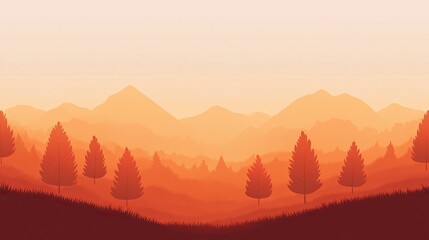 Fototapeta premium **A cozy autumn-themed gradient gracefully transitioning from mellow oranges to soft brownish reds