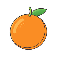 orange vector icon, fruit vector illustration - simple illustration of orange perfect for logos, and fruit-themed designs.