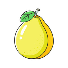 pomelo vector icon, fruit vector illustration - simple illustration of pomelo perfect for logos, and fruit-themed designs.