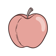 velvet apple vector icon, fruit vector illustration - simple illustration of velvet apple perfect for logos, and fruit-themed designs.