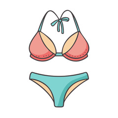 bikini vector icon, clothing vector illustration - simple illustration of bikini perfect for logos, and clothing-themed designs.