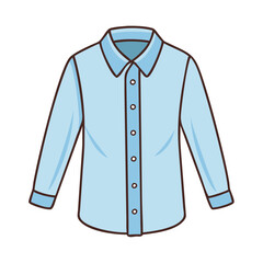 button down shirt vector icon, clothing vector illustration - simple illustration of button down shirt perfect for logos, and clothing-themed designs.