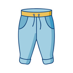 capris vector icon, clothing vector illustration - simple illustration of capris perfect for logos, and clothing-themed designs.