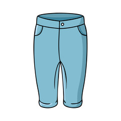 capris vector icon, clothing vector illustration - simple illustration of capris perfect for logos, and clothing-themed designs.