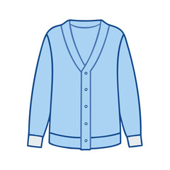 cardigan vector icon, clothing vector illustration - simple illustration of cardigan perfect for logos, and clothing-themed designs.