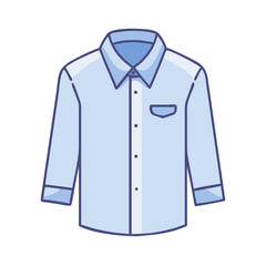 dress shirt vector icon, clothing vector illustration - simple illustration of dress shirt perfect for logos, and clothing-themed designs.