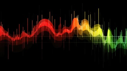 A close-up of a digital financial chart with rising and falling lines, candlesticks in red and green, set on a dark background for a sharp, data-driven feel.