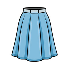 midi skirt vector icon, clothing vector illustration - simple illustration of midi skirt perfect for logos, and clothing-themed designs.