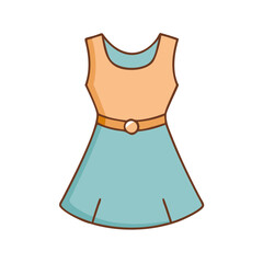 mini dress vector icon, clothing vector illustration - simple illustration of mini dress perfect for logos, and clothing-themed designs.