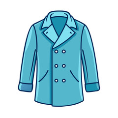 peacoat vector icon, clothing vector illustration - simple illustration of peacoat perfect for logos, and clothing-themed designs.