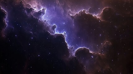 Fototapeta premium **A deep space gradient combining vast black voids