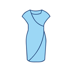 sheath dress vector icon, clothing vector illustration - simple illustration of sheath dress perfect for logos, and clothing-themed designs.