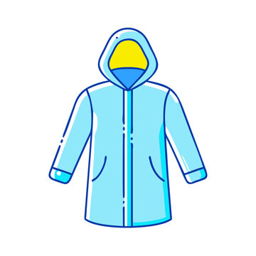 recommend clip art: raincoat vector icon, clothing vector illustration - simple illustration of raincoat perfect for logos, and clothing-themed designs.