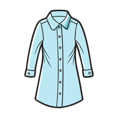 shirt dress vector icon, clothing vector illustration - simple illustration of shirt dress perfect for logos, and clothing-themed designs.