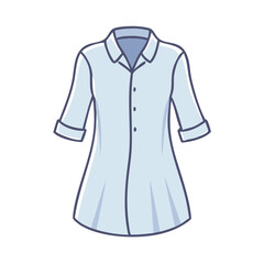 shirt dress vector icon, clothing vector illustration - simple illustration of shirt dress perfect for logos, and clothing-themed designs.