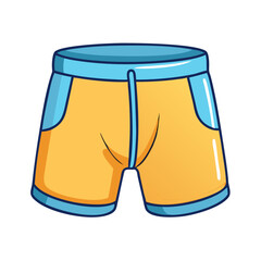 shorts vector icon, clothing vector illustration - simple illustration of shorts perfect for logos, and clothing-themed designs.
