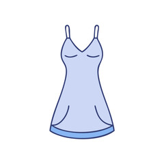 slip dress vector icon, clothing vector illustration - simple illustration of slip dress perfect for logos, and clothing-themed designs.