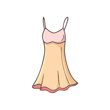 recommend clip art: slip dress vector icon, clothing vector illustration - simple illustration of slip dress perfect for logos, and clothing-themed designs.