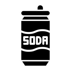 Soda Can Glyph Icon Design