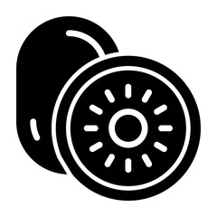 Kiwi Glyph Icon Design