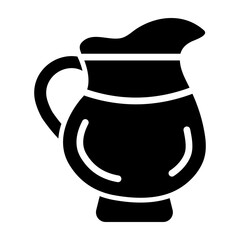 Jug Glyph Icon Design