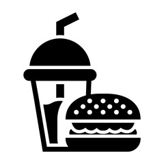 Fast Food Glyph Icon Design