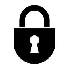 Padlock Glyph Icon Design