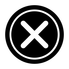 Cancel Glyph Icon Design
