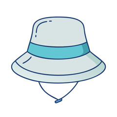 bucket hats vector icon, accessories vector illustration - simple illustration of bucket hats perfect for logos, and accessories-themed designs.