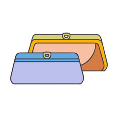 clutches vector icon, accessories vector illustration - simple illustration of clutches perfect for logos, and accessories-themed designs.