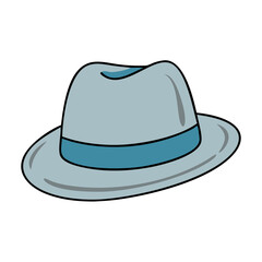 fedora vector icon, accessories vector illustration - simple illustration of fedora perfect for logos, and accessories-themed designs.