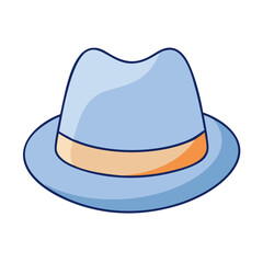 fedora vector icon, accessories vector illustration - simple illustration of fedora perfect for logos, and accessories-themed designs.